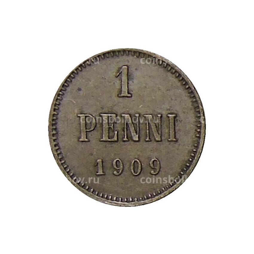 Монета 1 пенни 1909 года Русская Финляндия