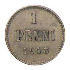 Монета 1 пенни 1913 года Русская Финляндия (аверс)