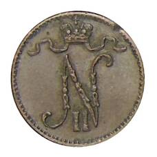 Монета 1 пенни 1911 года Русская Финляндия (реверс)