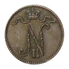 Монета 1 пенни 1914 года Русская Финляндия (реверс)