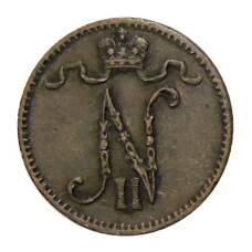 Монета 1 пенни 1913 года Русская Финляндия (реверс)