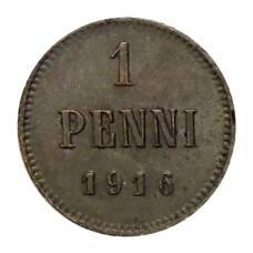 Монета 1 пенни 1916 года Русская Финляндия (аверс)