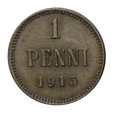 Монета 1 пенни 1915 года Русская Финляндия (аверс)