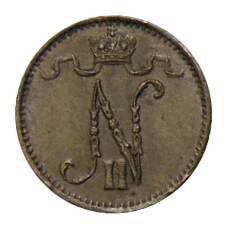 Монета 1 пенни 1915 года Русская Финляндия (реверс)