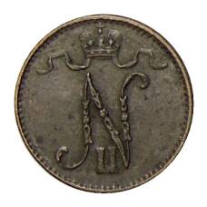 Монета 1 пенни 1911 года Русская Финляндия (реверс)