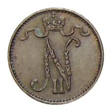 Монета 1 пенни 1915 года Русская Финляндия (реверс)