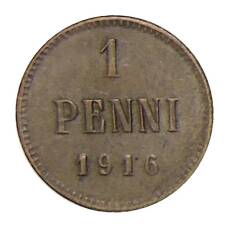 Монета 1 пенни 1916 года Русская Финляндия (аверс)