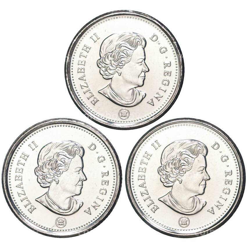 Набор монет 10 центов 2021 года Канада —  100 лет Паруснику Блюноз (вид 2)