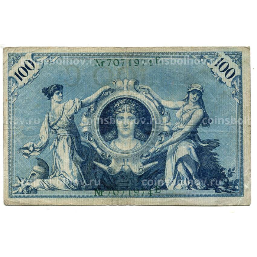 Банкнота 100 марок 1908 года Германия (вид 2)