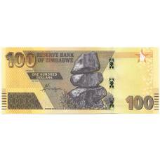 Банкнота 100 долларов 2020 года Зимбабве