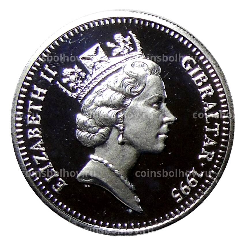 Монета 5 фунтов 1995 года Гибралтар — 50 лет Победы во 2-й мировой (вид 2)