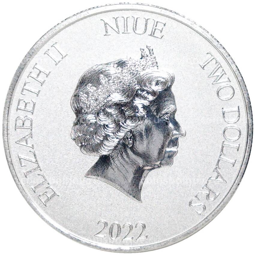 Монета 2 доллара 2022 года Ниуэ — Дисней — 30 лет мультфильму «Аладдин» (вид 2)