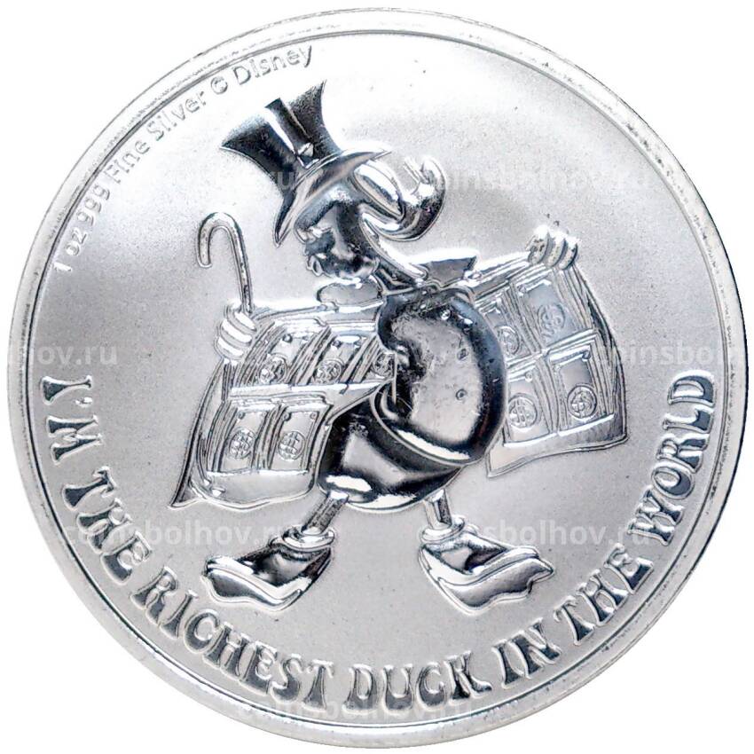Монета 2 доллара 2022 года Ниуэ —  Дисней — Скрудж Макдак