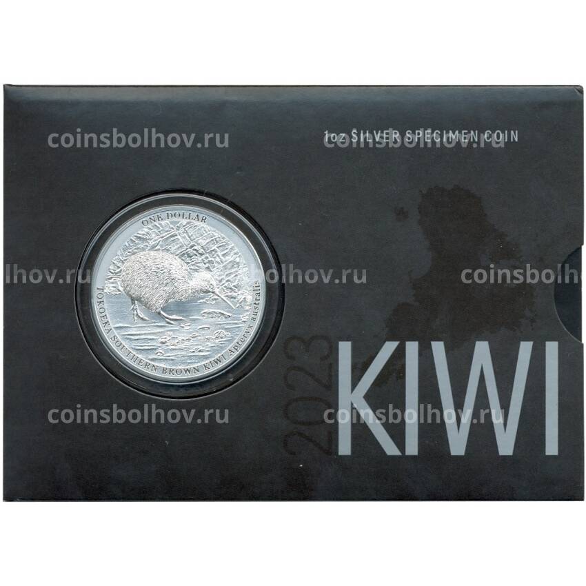 Монета 1 доллар 2023 года Новая Зеландия — Киви (В блистере) (вид 3)