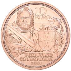 Монета 10 евро 2020 года Австрия —  Рыцарские истории — Стойкость (реверс)