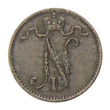 Монета 1 пенни 1911 года Русская Финляндия (реверс)