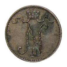 Монета 1 пенни 1907 года Русская Финляндия (реверс)