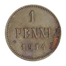 Монета 1 пенни 1914 года Русская Финляндия (аверс)