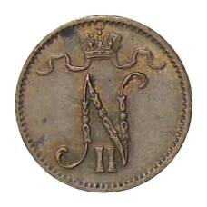 Монета 1 пенни 1914 года Русская Финляндия (реверс)