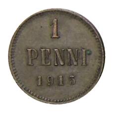 Монета 1 пенни 1915 года Русская Финляндия (аверс)