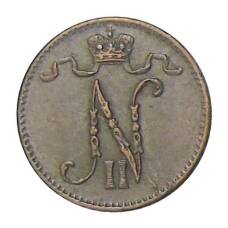 Монета 1 пенни 1915 года Русская Финляндия (реверс)