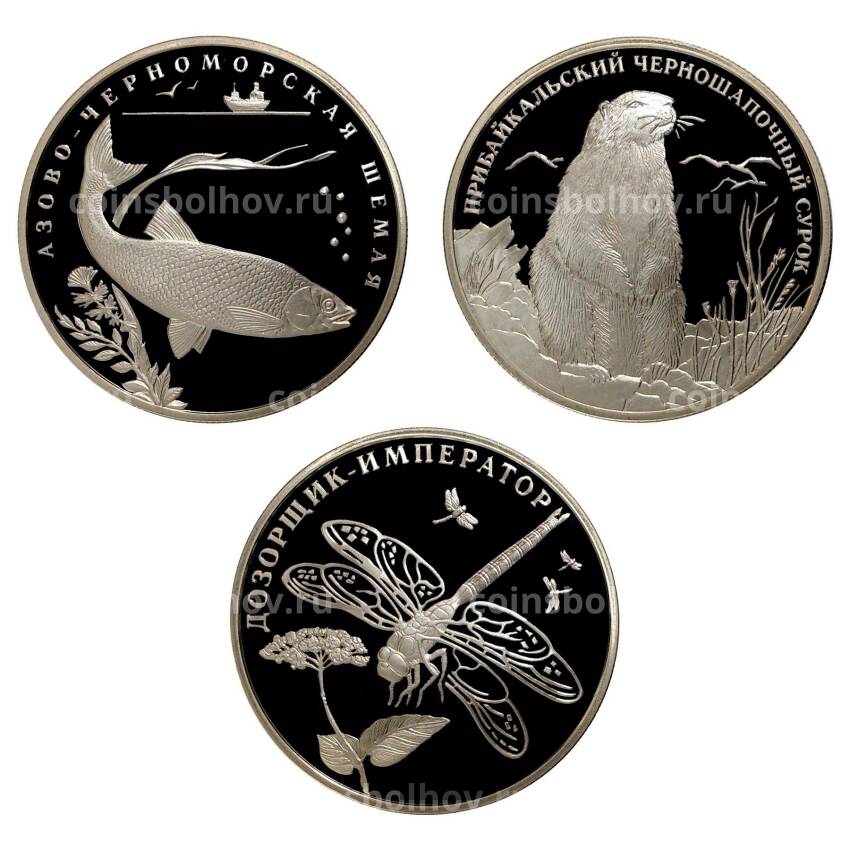 Набор монет 2 рубля 2008 года СПМД «Красная книга»