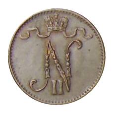 Монета 1 пенни 1915 года Русская Финляндия (реверс)