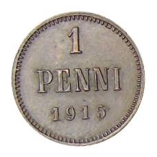 Монета 1 пенни 1915 года Русская Финляндия (аверс)