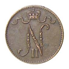 Монета 1 пенни 1909 года Русская Финляндия (реверс)
