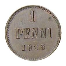 Монета 1 пенни 1915 года Русская Финляндия (аверс)