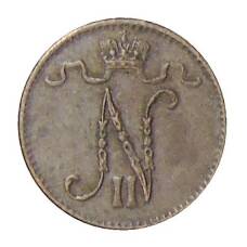 Монета 1 пенни 1916 года Русская Финляндия (реверс)