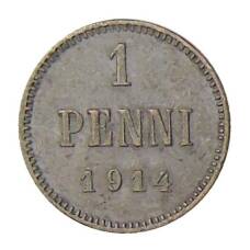 Монета 1 пенни 1914 года Русская Финляндия (аверс)