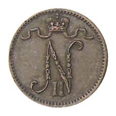 Монета 1 пенни 1909 года Русская Финляндия (реверс)