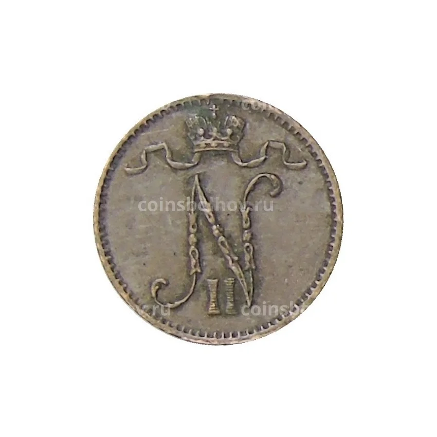 Монета 1 пенни 1911 года Русская Финляндия (вид 2)