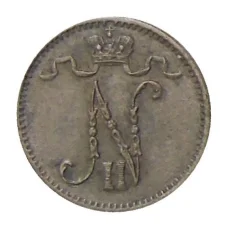 Монета 1 пенни 1915 года Русская Финляндия (реверс)