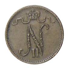 Монета 1 пенни 1915 года Русская Финляндия (реверс)