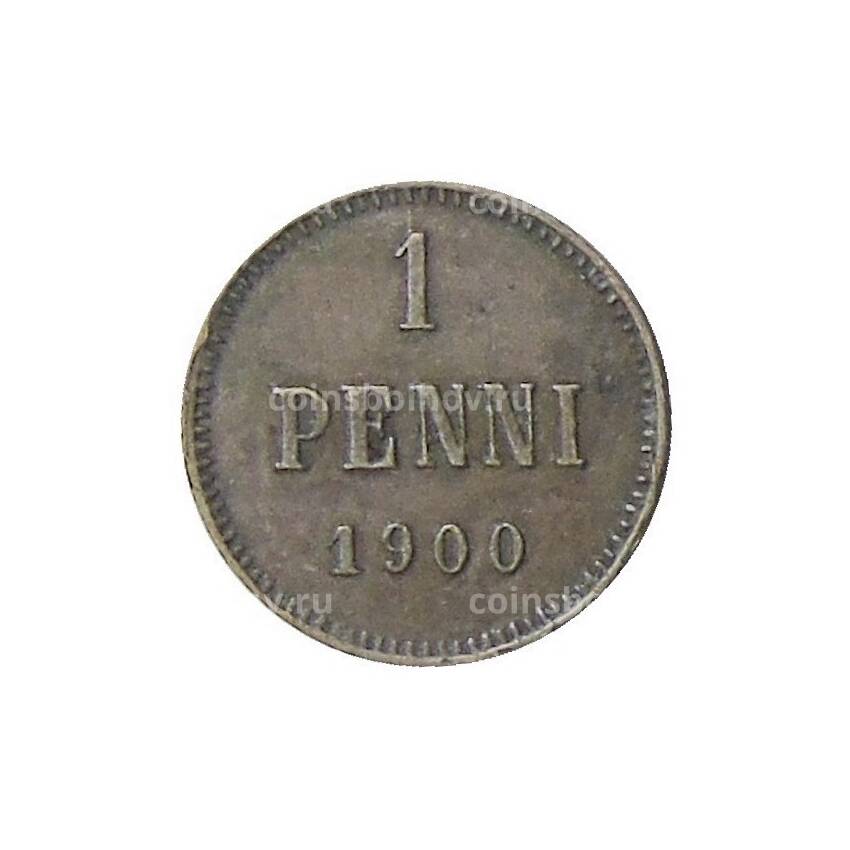 Монета 1 пенни 1900 года Русская Финляндия