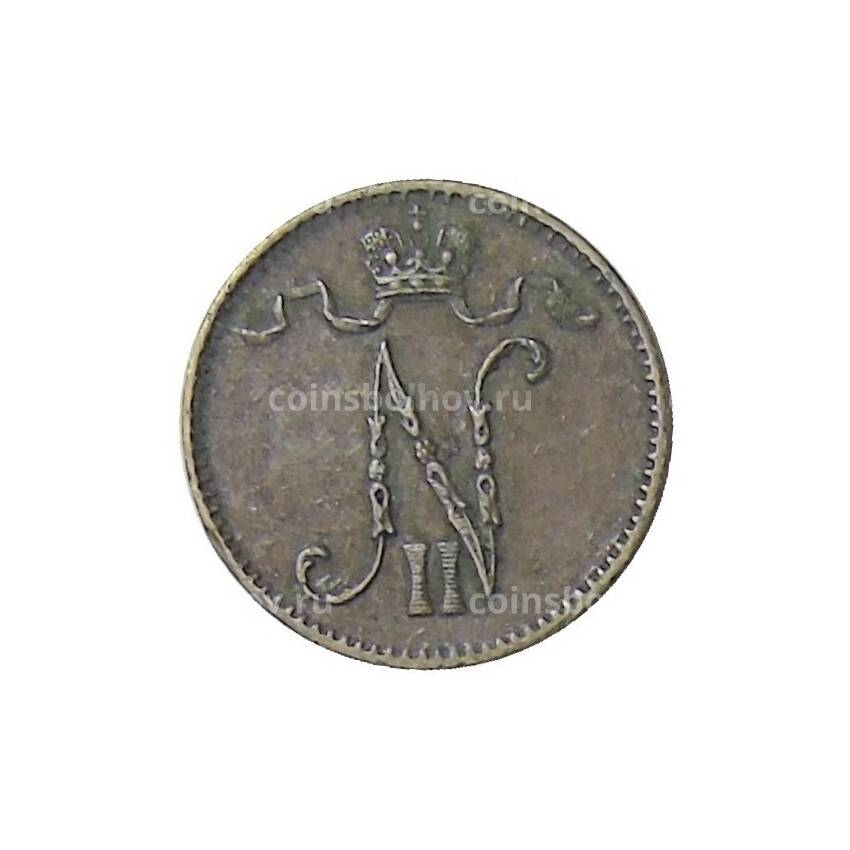 Монета 1 пенни 1900 года Русская Финляндия (вид 2)