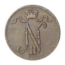 Монета 1 пенни 1916 года Русская Финляндия (реверс)