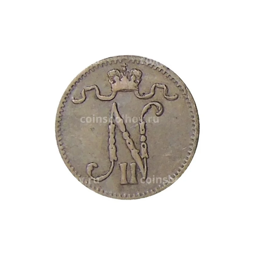 Монета 1 пенни 1916 года Русская Финляндия (вид 2)