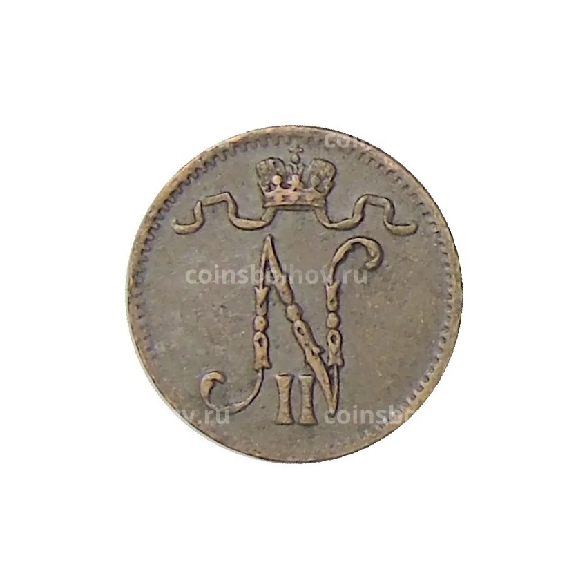 Монета 1 пенни 1916 года Русская Финляндия (вид 2)