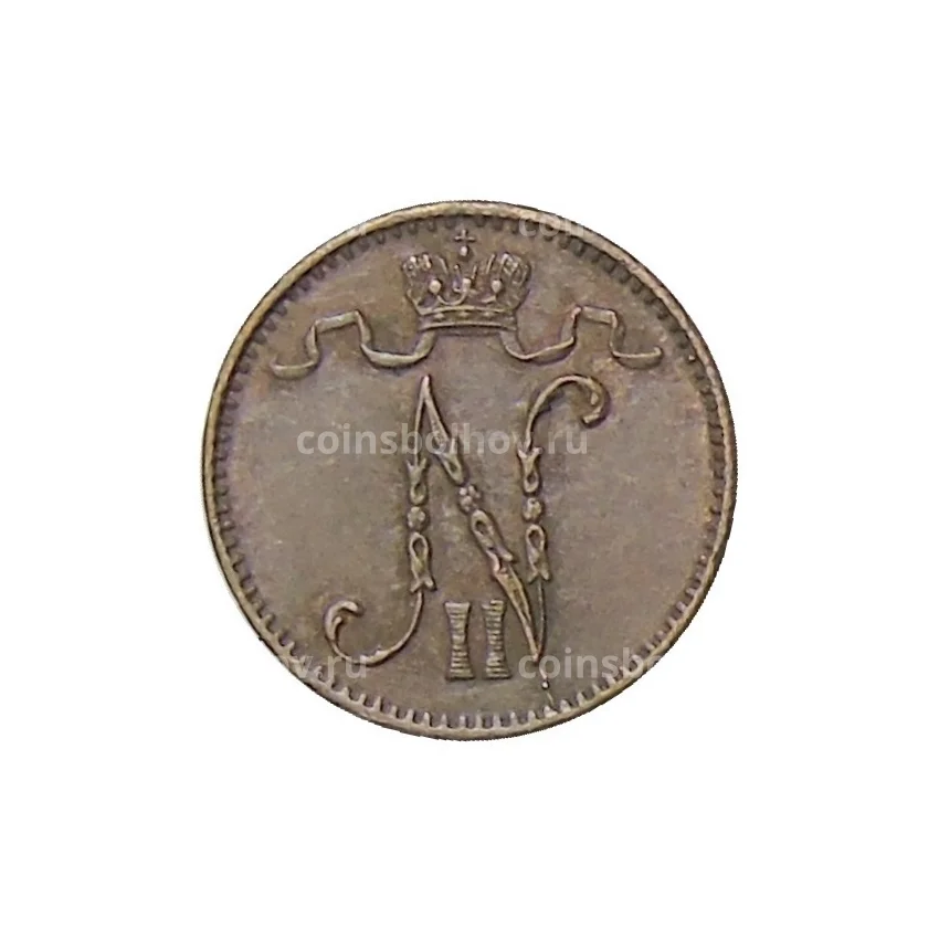 Монета 1 пенни 1916 года Русская Финляндия (вид 2)