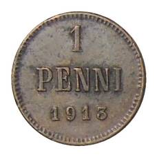 Монета 1 пенни 1913 года Русская Финляндия (аверс)