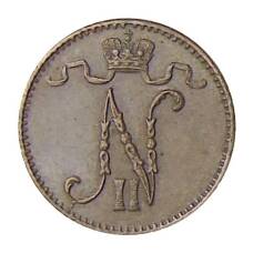 Монета 1 пенни 1909 года Русская Финляндия (реверс)