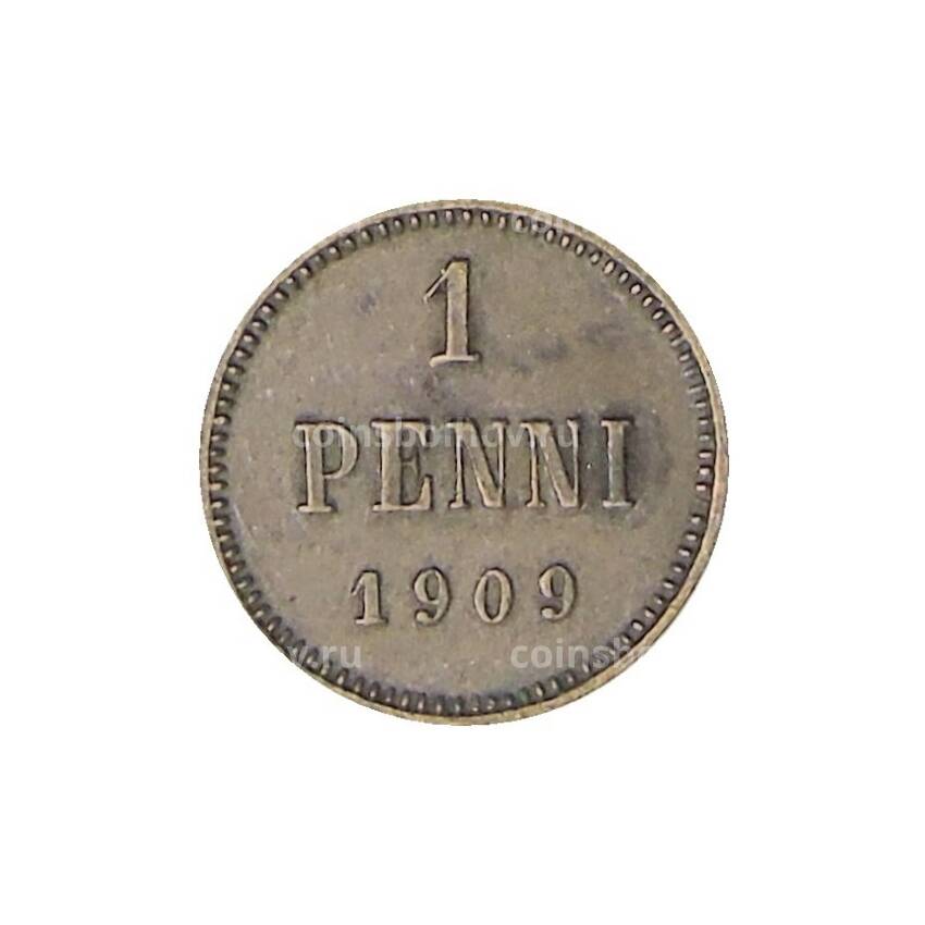 Монета 1 пенни 1909 года Русская Финляндия