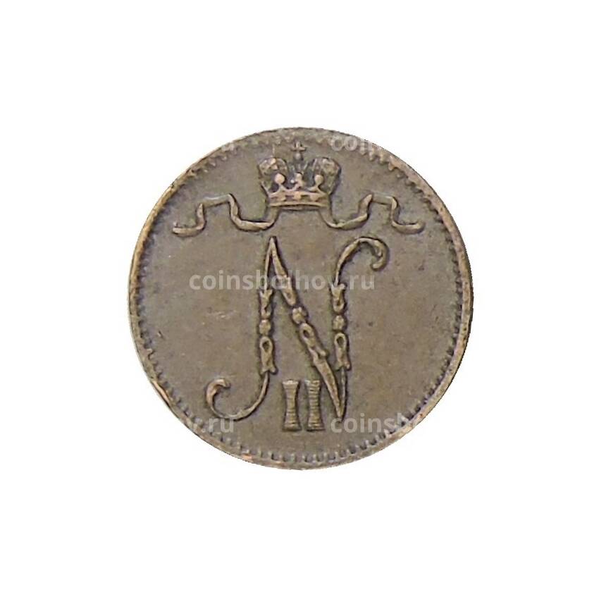 Монета 1 пенни 1916 года Русская Финляндия (вид 2)