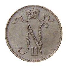 Монета 1 пенни 1911 года Русская Финляндия (реверс)