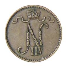 Монета 1 пенни 1909 года Русская Финляндия (реверс)