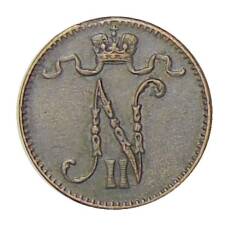 Монета 1 пенни 1912 года Русская Финляндия (реверс)