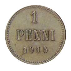 Монета 1 пенни 1915 года Русская Финляндия (аверс)